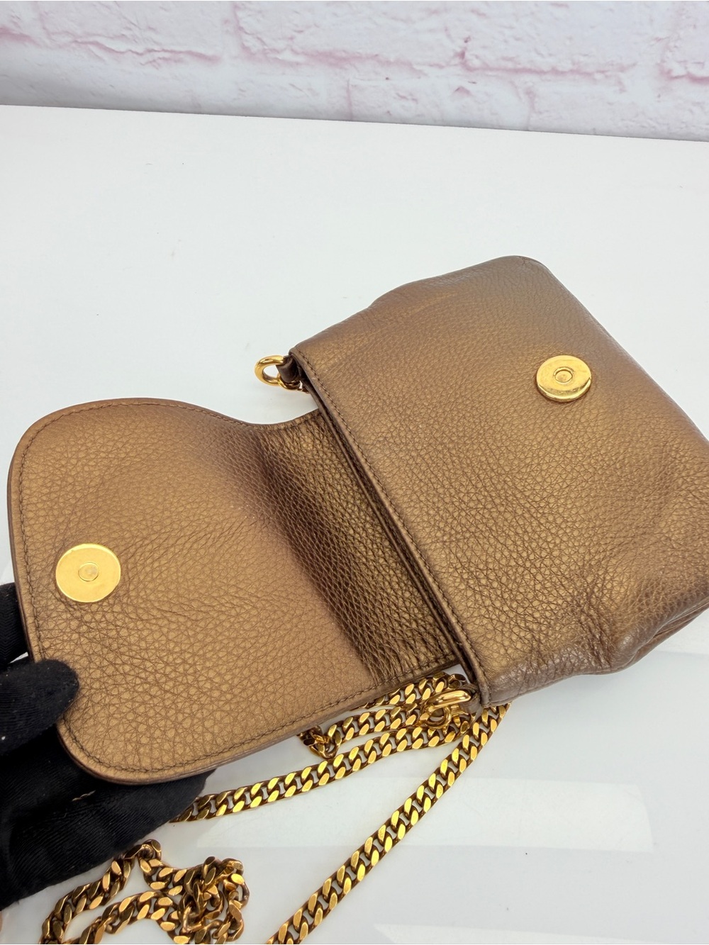 Gucci Bronze 1973 SoHo Leather Crossbody Bag - Picture 7 of 13